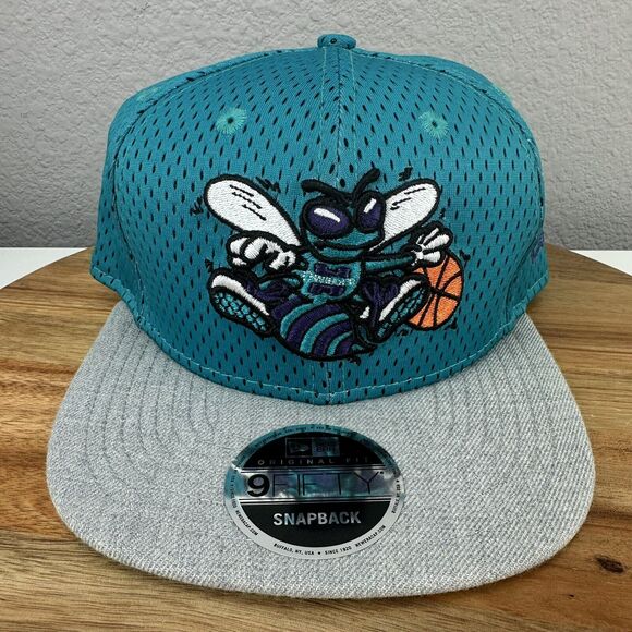 New Era L.E. 9FIFTY Charlotte Hornets Hook Mesh Hardwood Classics‎ Snapback Hat - Picture 2 of 8